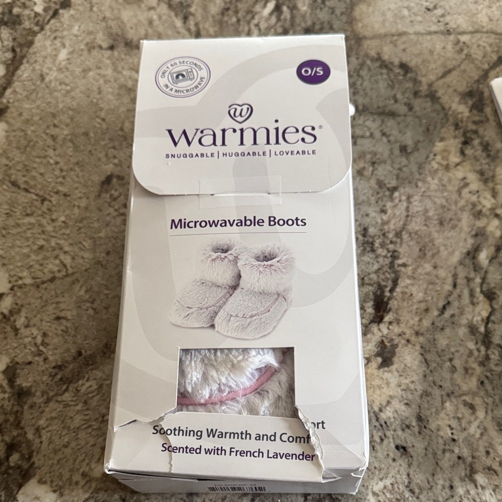 Warmies Lavender Scented Cream Ankle Booties